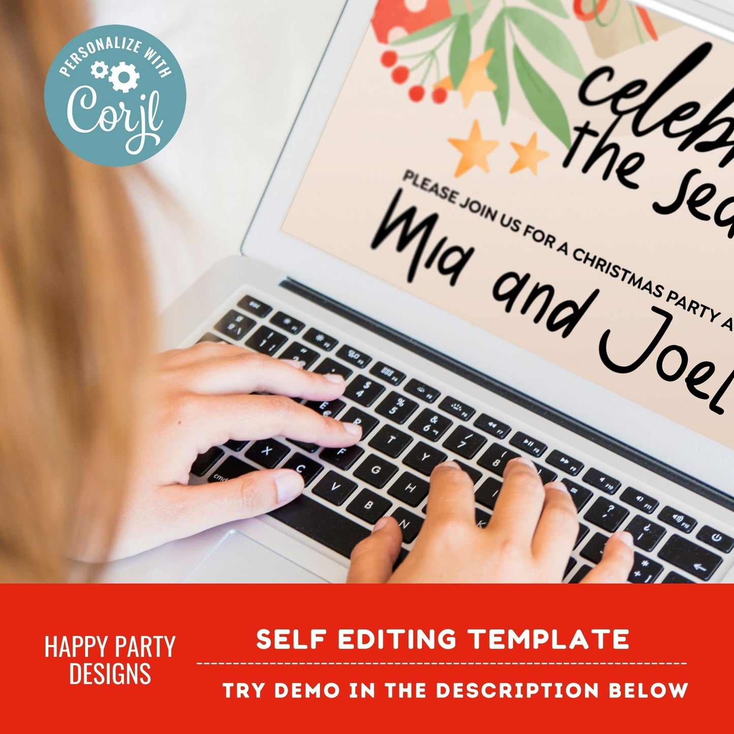Editable Celebrate the season Holiday Party Invitation | Christmas Party | Holiday Christmas Party Invitation | Christmas printable #A37