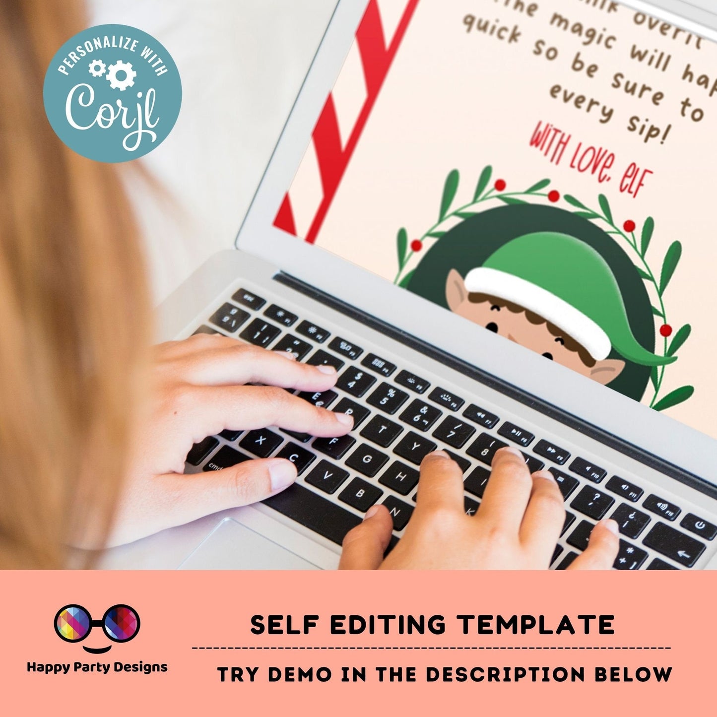 Editable Elf Hot Chocolate Bomb Tag | Elf Arrival Hot Chocolate Bomb Gift Tag | North Pole Hot Cocoa Bomb Tag | Instant Download #A43