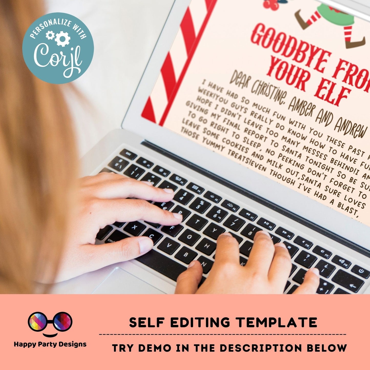 Editable Elf Goodbye Letter | Goodbye Letter Christmas| Elf  Christmas | Letter From Your Elf | Printable Template #A43