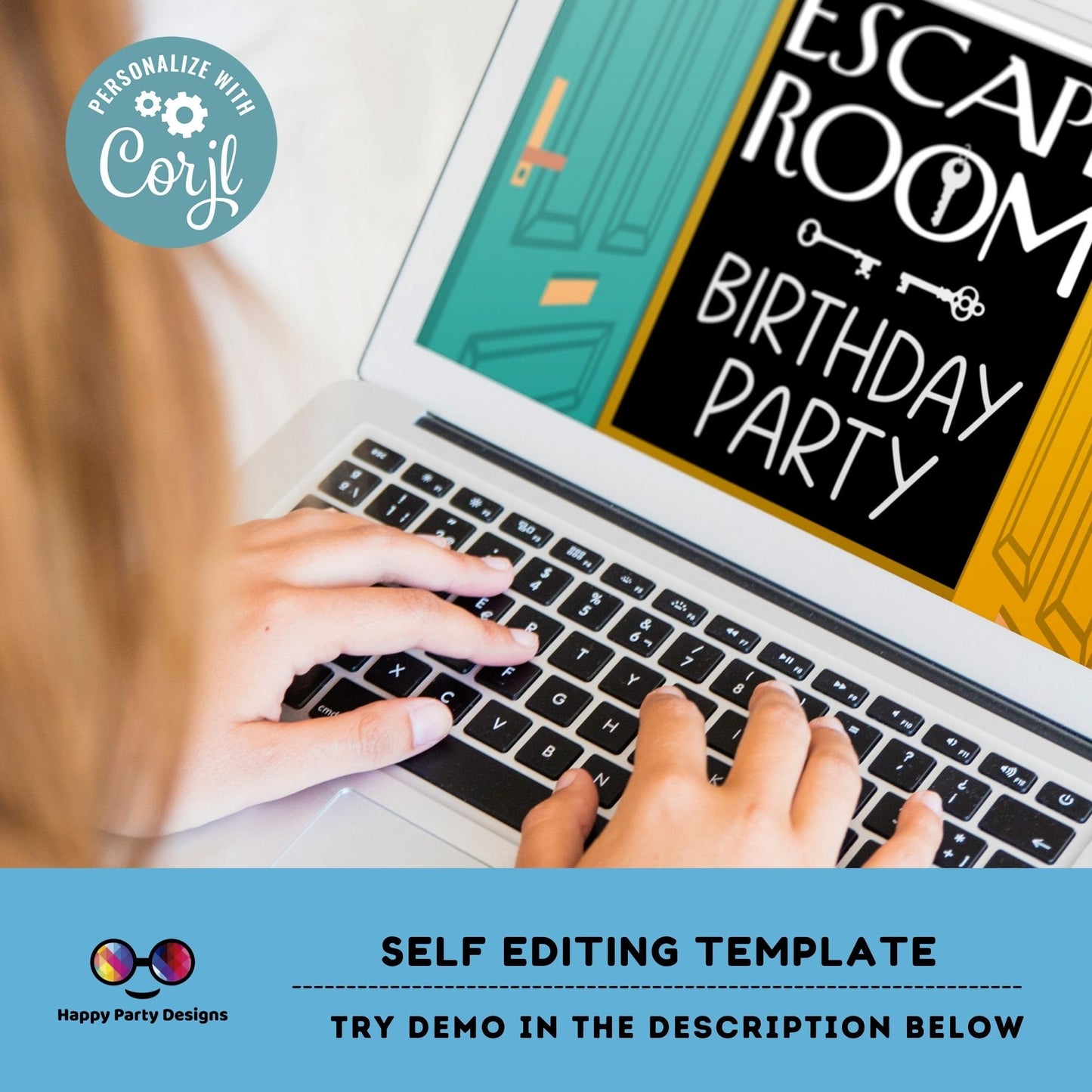 Editable escape room Birthday Invitation Template | Printable Birthday escape room Party | Mystery solving challenge Birthday boy #K247