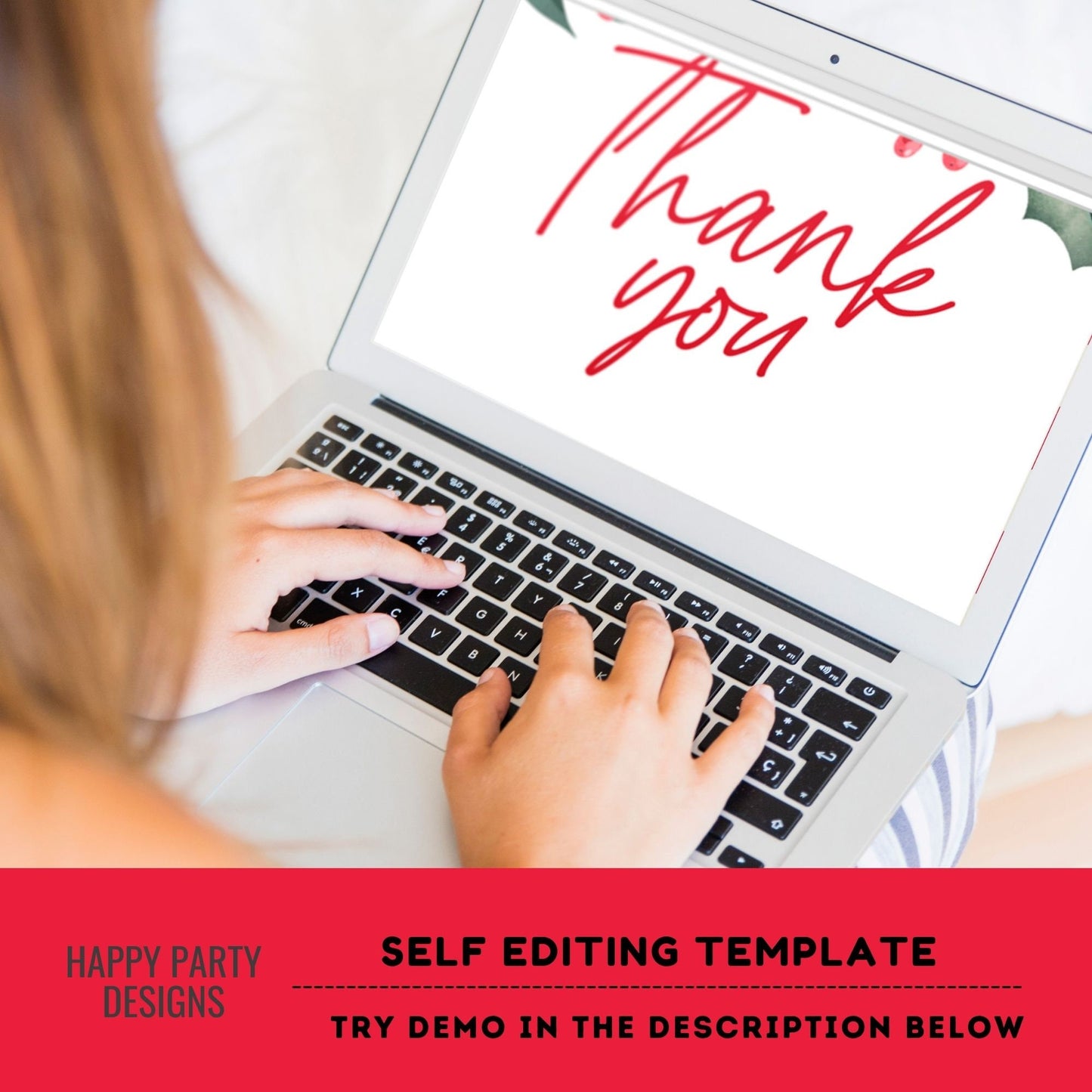 Editable Christmas Party thank you tag | Christmas printable thank you tag | Holiday Christmas gift tag | thank you tag | Xmas Favor #A34