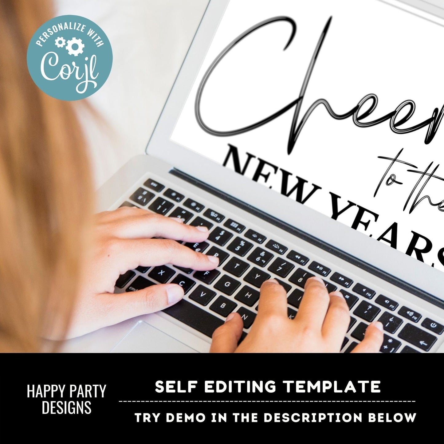Editable Cheers to the new year Party Invitation | New year Party printable invite | Party Invitation | Christmas invite #A39