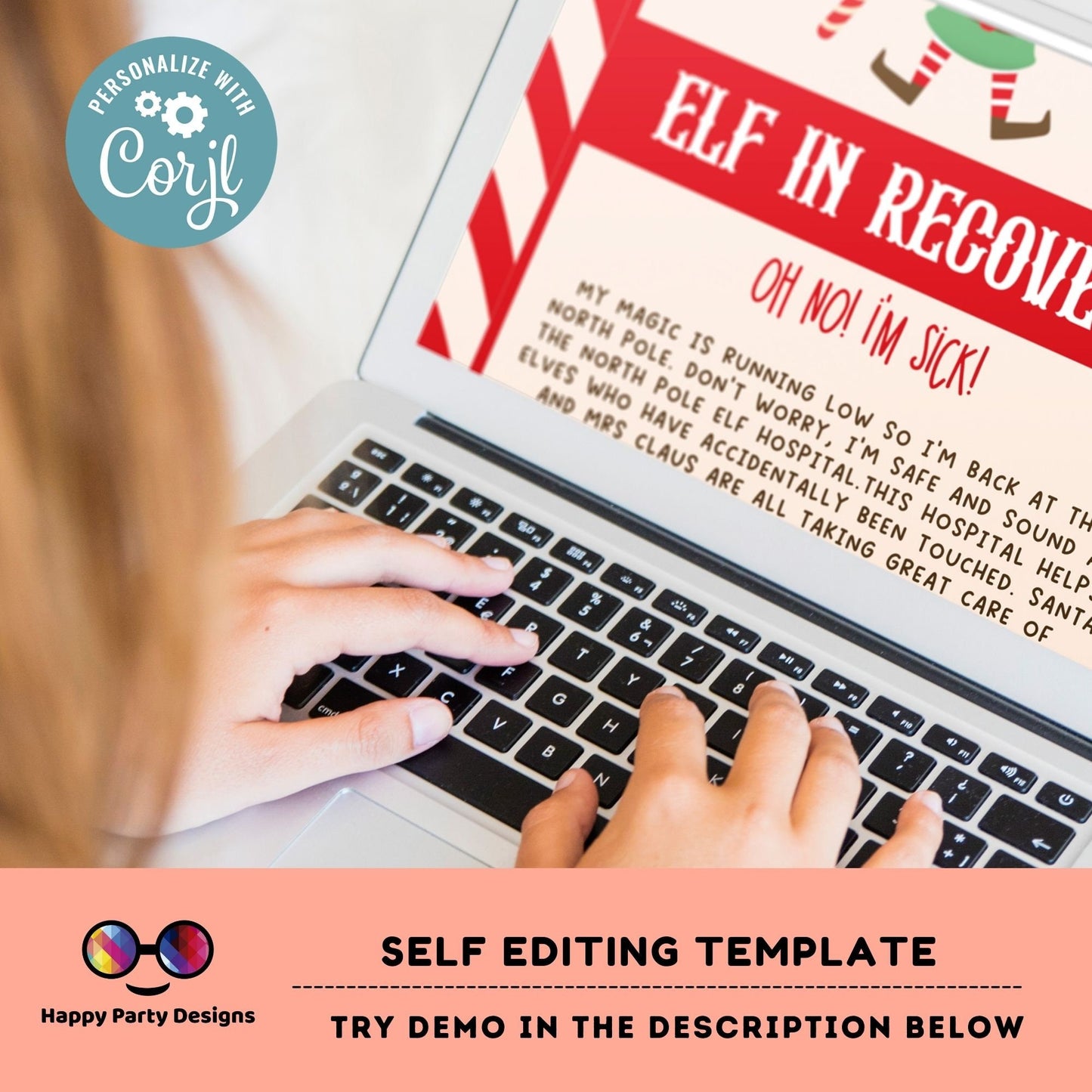 EDITABLE Elf Recovery Letter | Elf Touched | Elf Lost Magic | Elf I'm Sick Letter | From Your Elf Christmas Letter | Instant Download #A43
