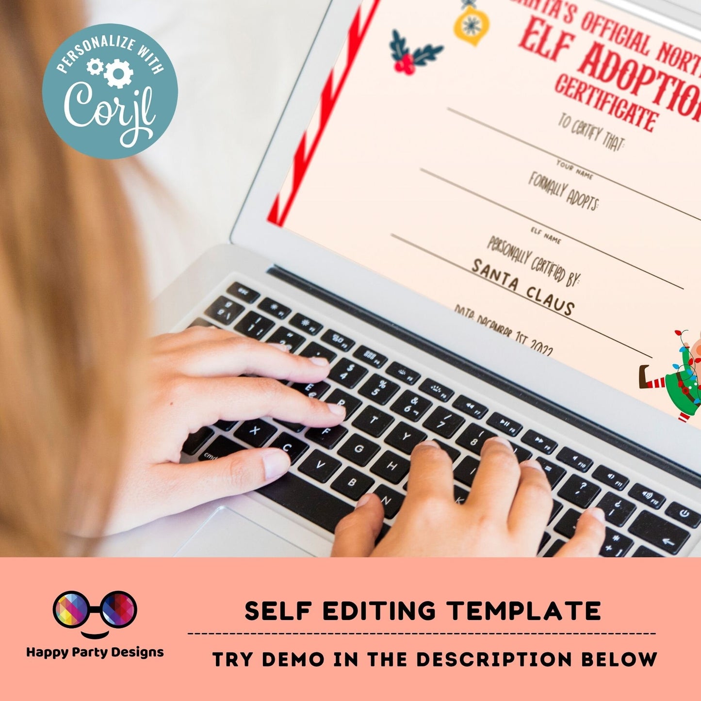EDITABLE Elf adoption Letter | Elf Certificate Adoption Letter | From Your Elf Christmas | Elf Letter | Elf Adoption | Instant Download #A43