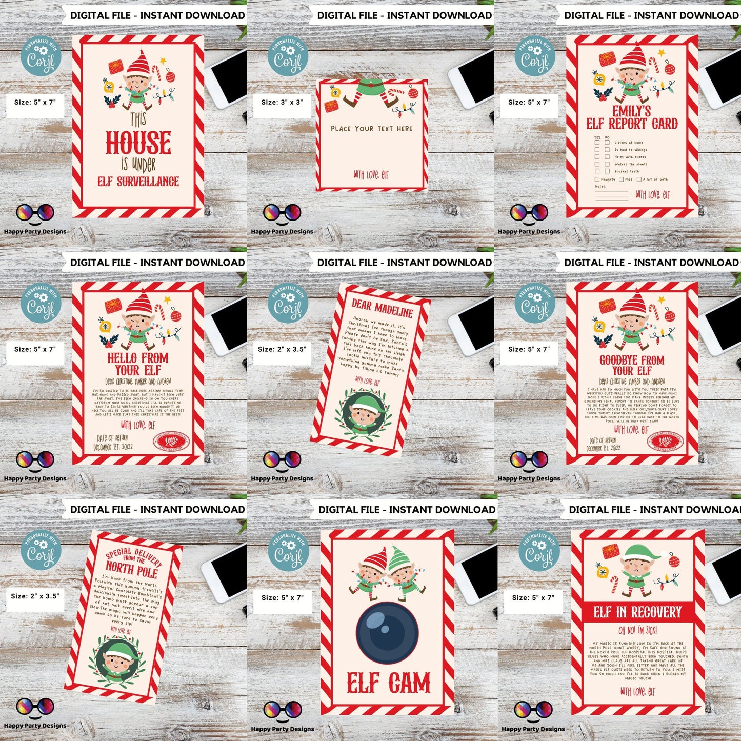 Editable Elf Bundle | EDITABLE Elf Activity Kit Bundle | Elf Letters | Printable Elf Christmas Sign | All you see included #A43