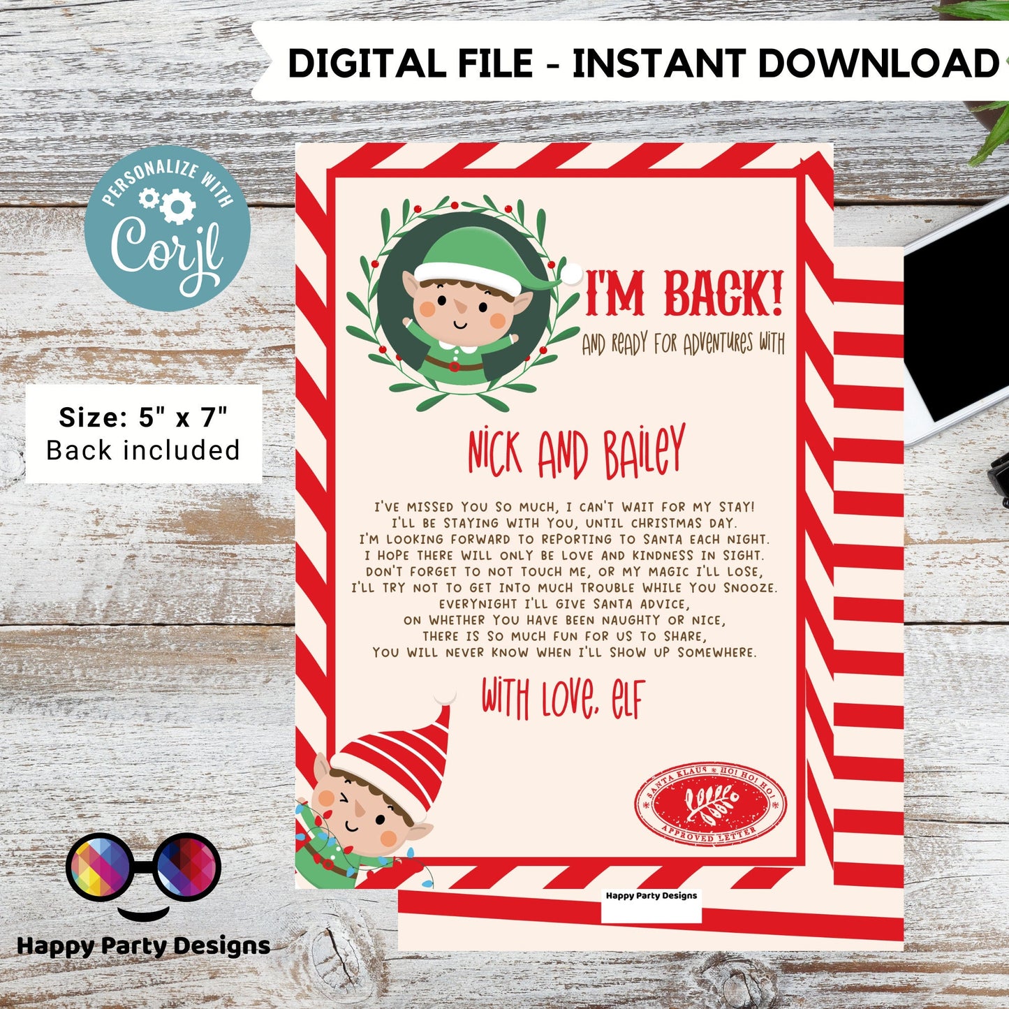 Editable Elf Bundle | EDITABLE Elf Activity Kit Bundle | Elf Letters | Printable Elf Christmas Sign | All you see included #A43