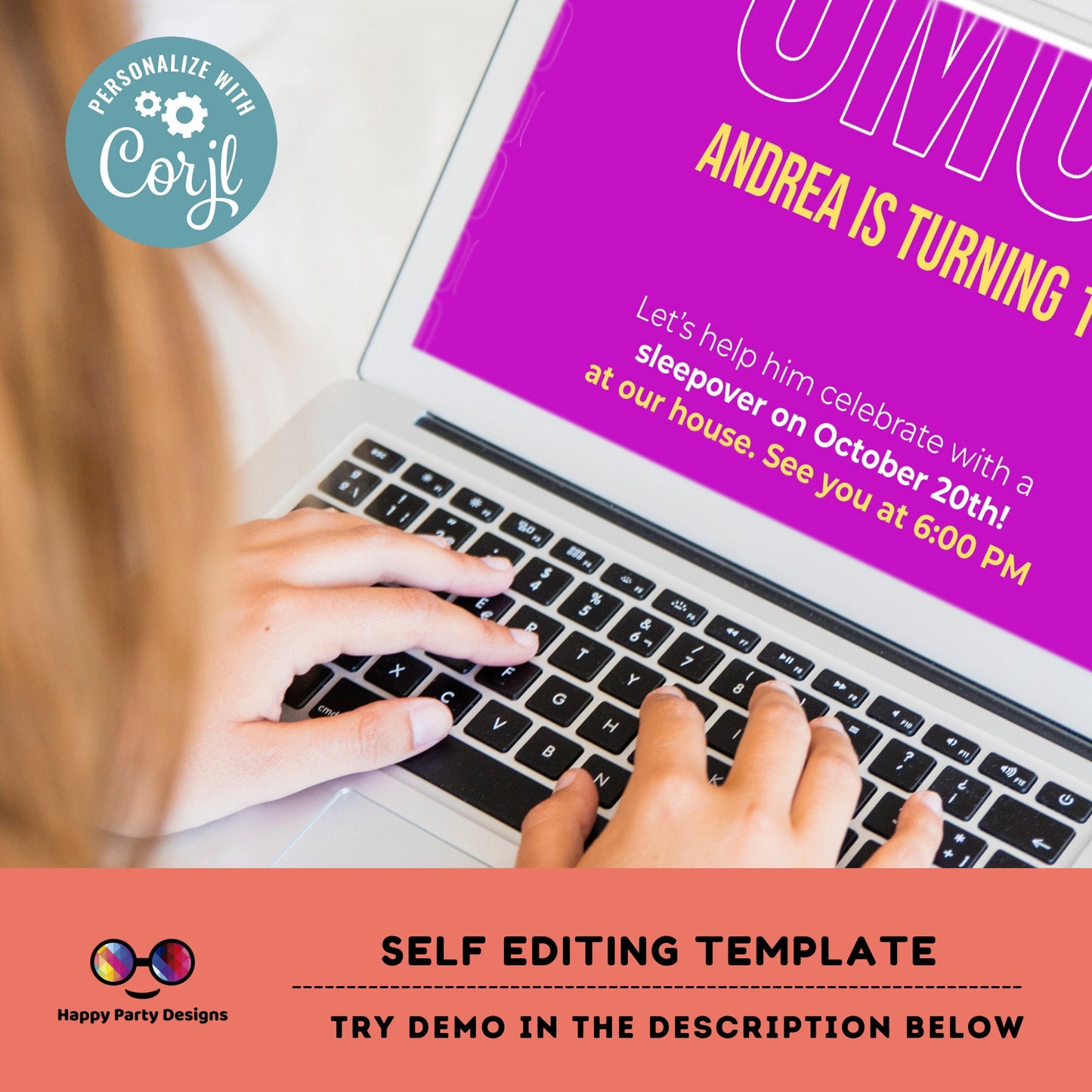 Editable 10th Birthday Invitation | Girl 10th Birthday Party | tween Birthday Invite | Editable fun birthday Invite | double digits #K282