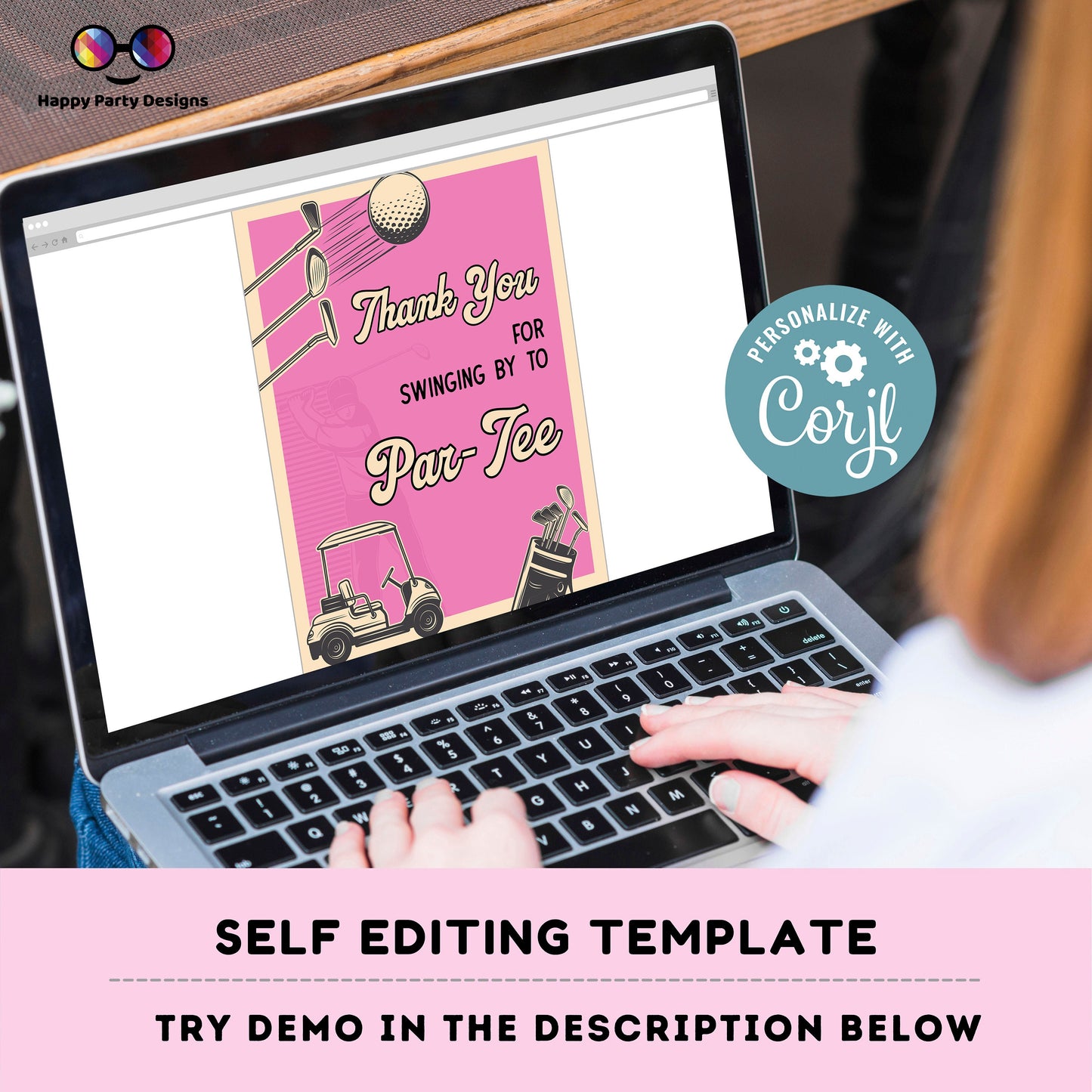 Editable golf party Signs (3) | par-tee  birthday | Golf birthday Decorations | girl |  retro golf buffet Sign | Party #K179