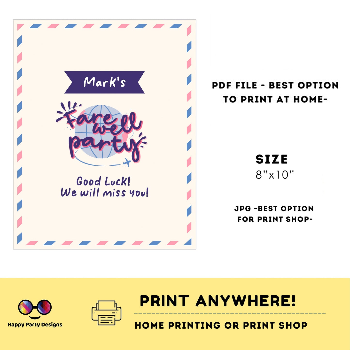 Editable farewell party signs | Retirement Party Sign | Buffet Sign | Dessert Table Sign | Template | Going Away Party | Retirement Gift #A8