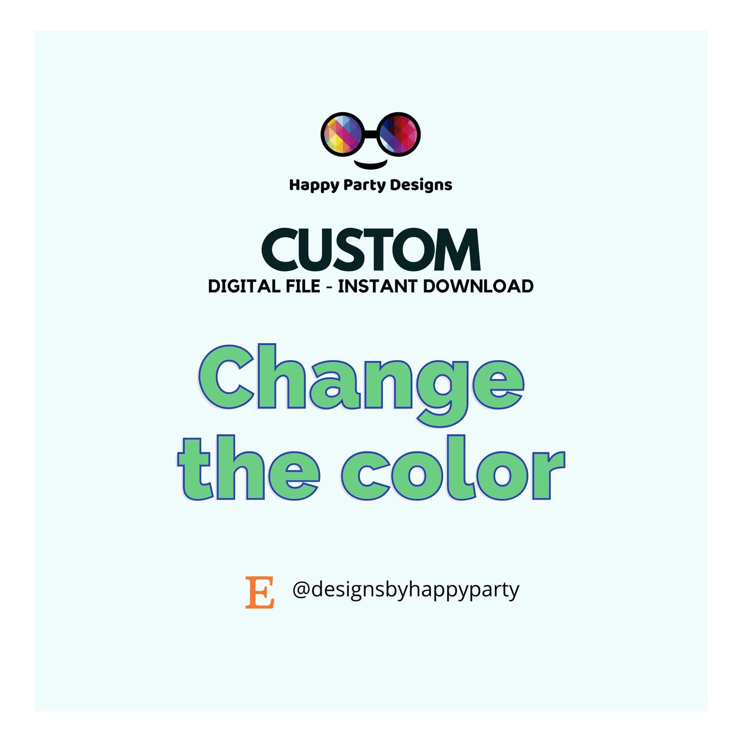 Change the color in any invitation from our shop | Extra fee