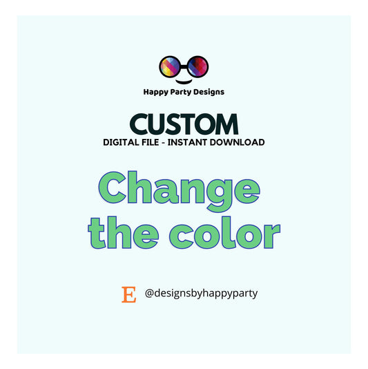 Change the color in any invitation from our shop | Extra fee