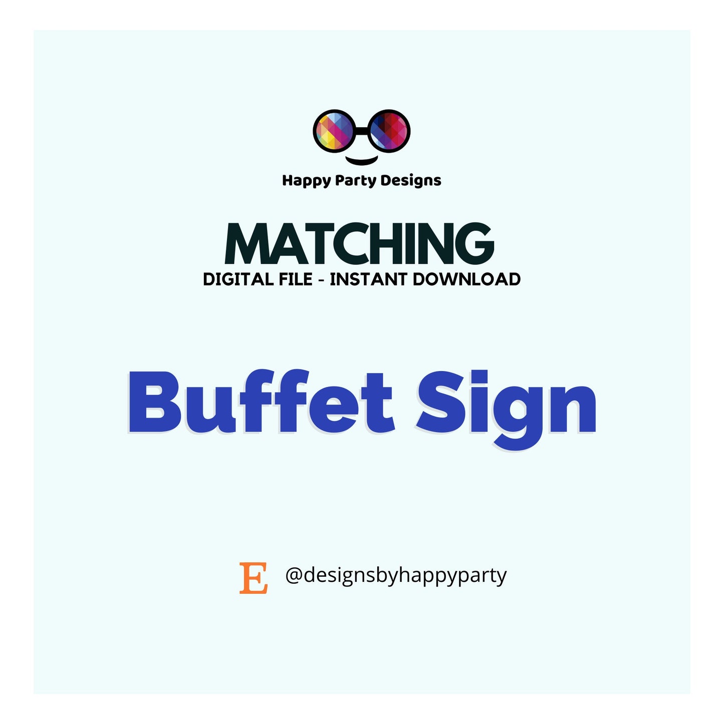 Matching Buffet Sign