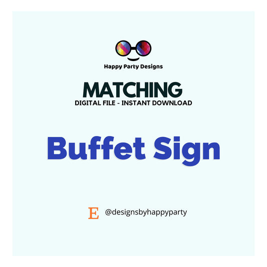 Matching Buffet Sign