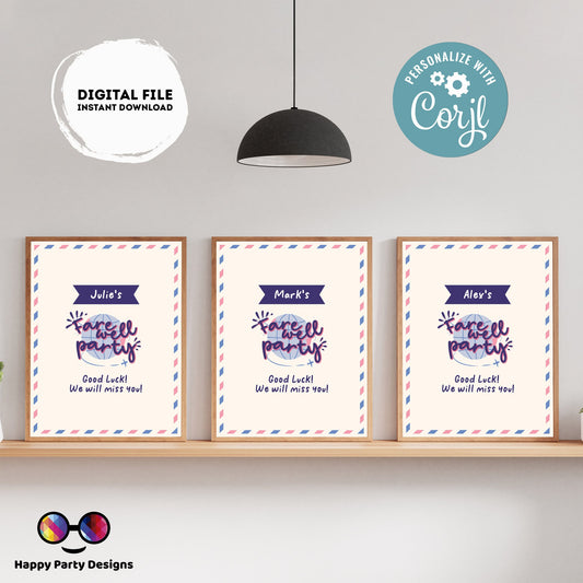 Editable farewell party signs | Retirement Party Sign | Buffet Sign | Dessert Table Sign | Template | Going Away Party | Retirement Gift #A8