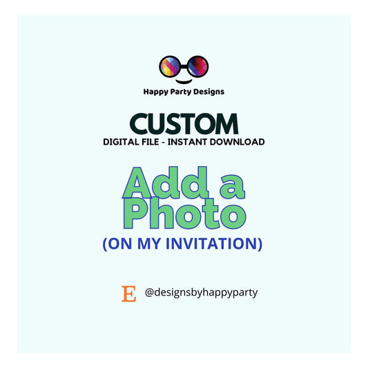 Include a photo in any invitation from our shop | Extra fee