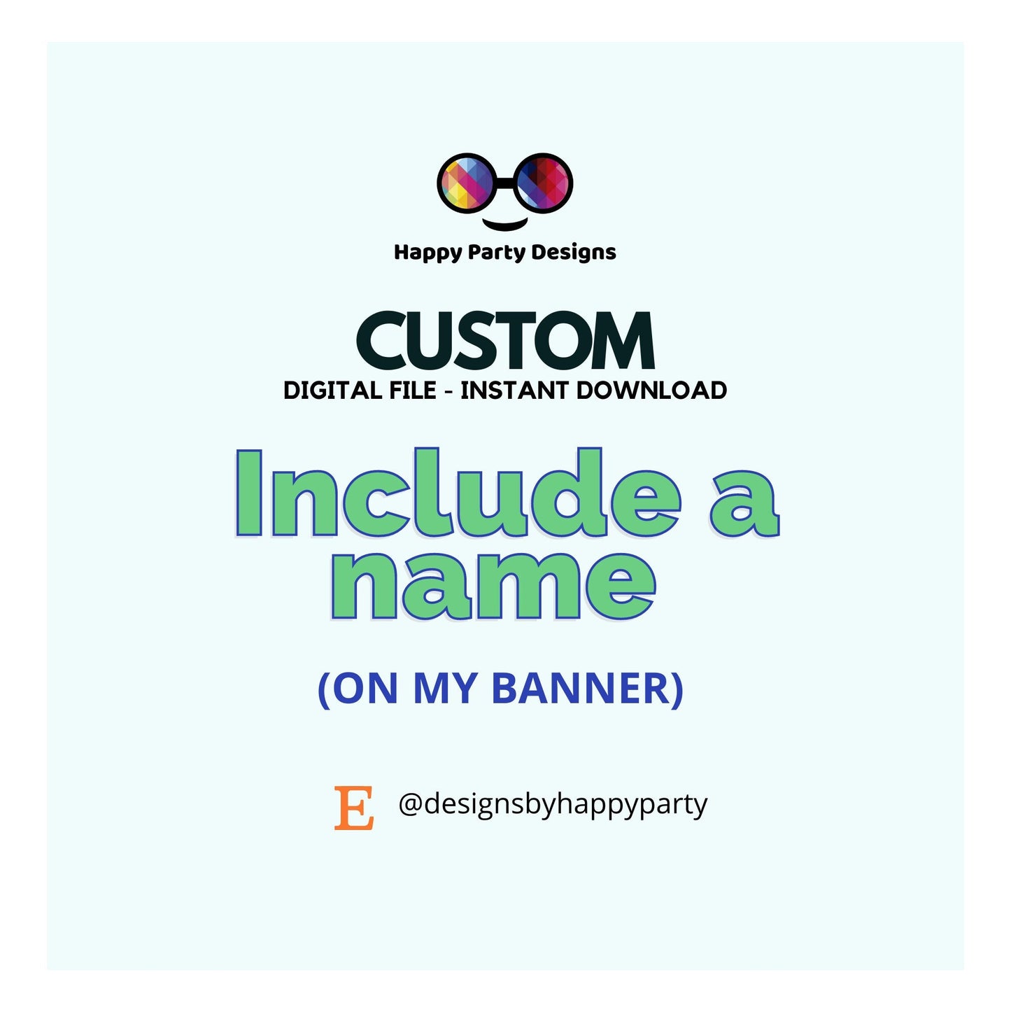 Include a name in your banner | To be purchased with any banner of the shop | Extra fee