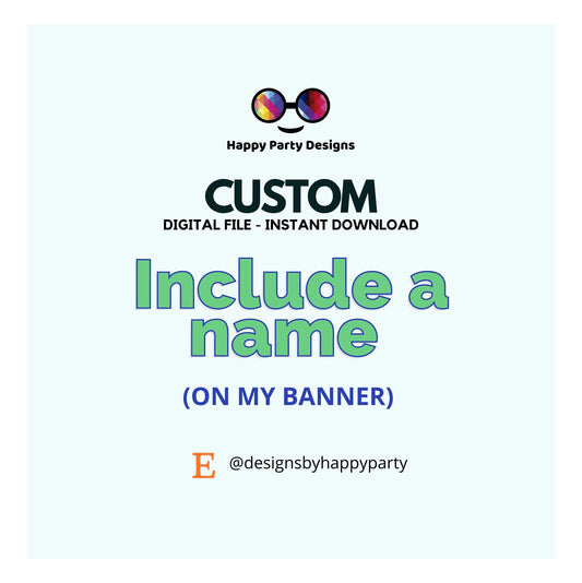 Include a name in your banner | To be purchased with any banner of the shop | Extra fee