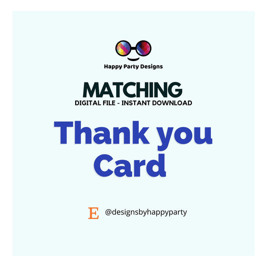 Matching Thank you Card